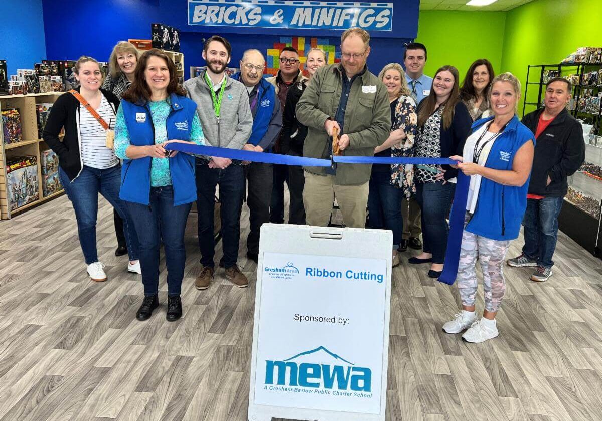Gresham Bricks and Minifigs Ribbon Cutting and Grand Opening with the Gresham Area Chamber of Commerce
